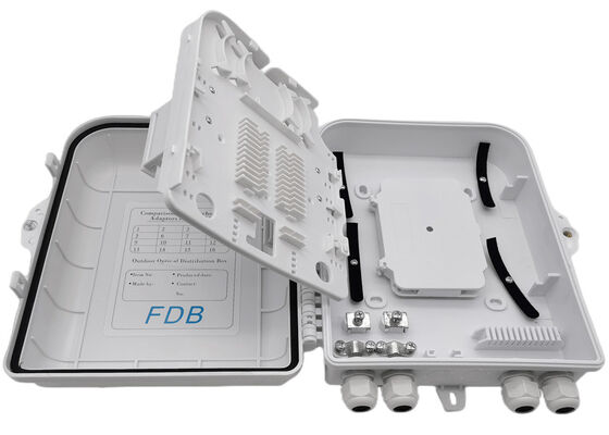 Белый держатель стены Splitter PLC LC 1x16 коробки Splitter оптического волокна