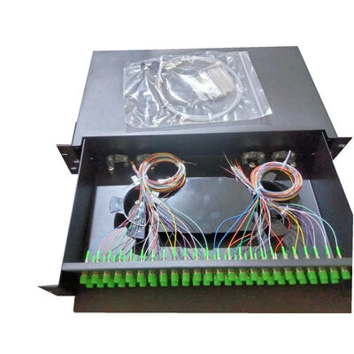 48C FC APC Sliding Rack Mount Optical Patch Panel с поддержкой G652D/G657A1