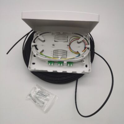 6Cores LC/APC предварительно соединенная оптическая распределительная коробка 6Fibers Wall Outlet PTO Box
